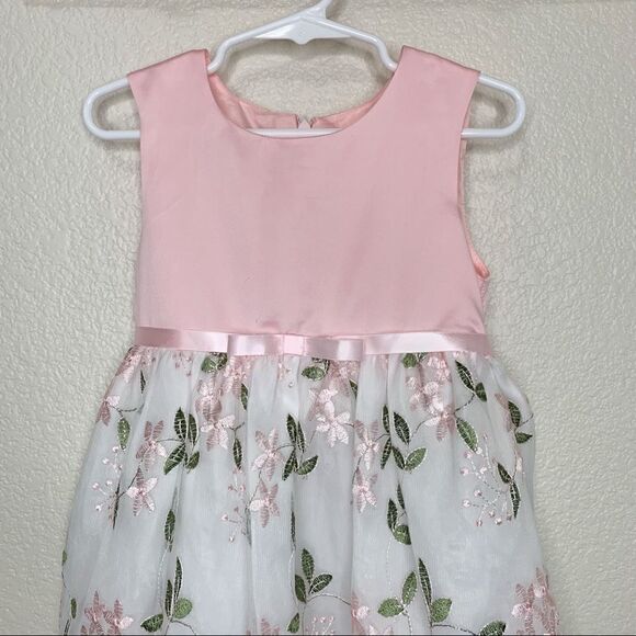 Purple Rose Toddler Size 4 Girls Floral Embroidered Dress - Picture 3 of 12